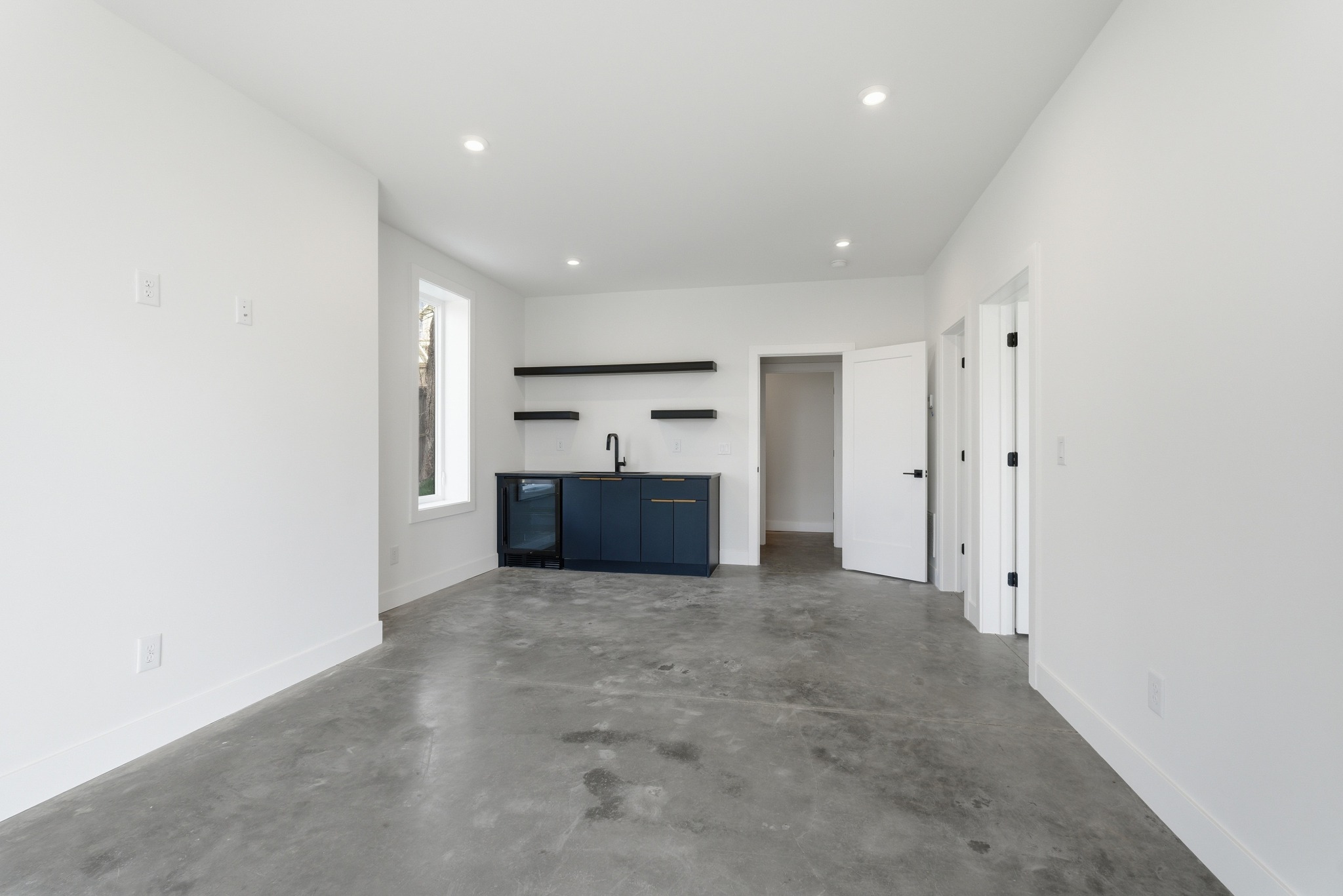 Open living space and staircase