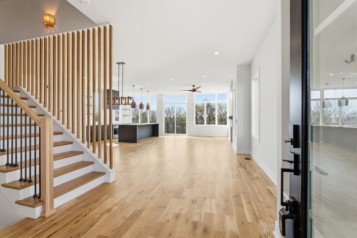 Open living room from entry